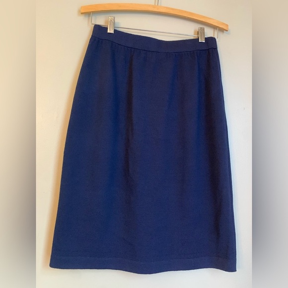 ST. JOHN basics Skirt Dark Blue size 14 - Picture 4 of 5